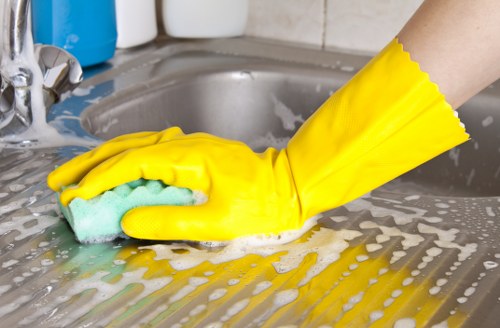 Technician using advanced equipment for carpet cleaning