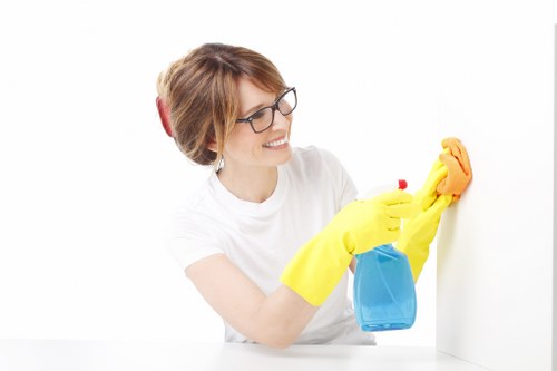 Trained staff performing carpet maintenance