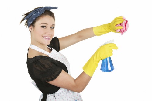 Professional carpet cleaner inspecting a carpet